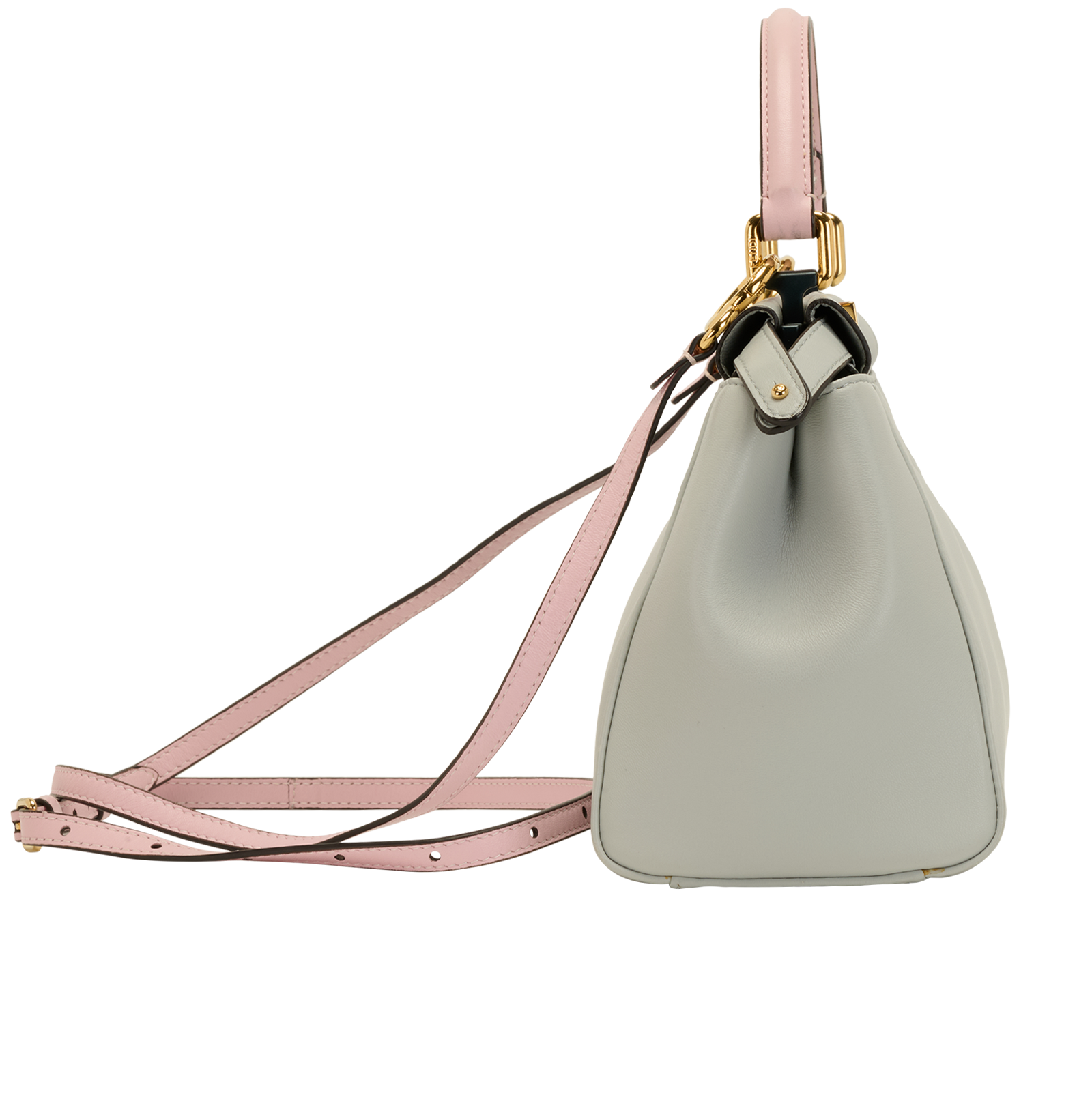 Mini Peekaboo, &pound;1,100, Handbags, Blue/Pink, Leather, Side view